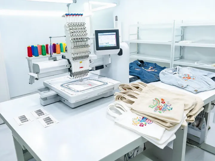 Personalized tote and jacket embroidery order cell
